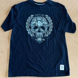 Ecko Unltd. Skull Graphic T-Shirt Men’s 2XL Black Rhino 1972